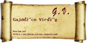Gajdács Virág névjegykártya